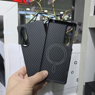 Ốp Điện Thoại Aramid Sợi Carbon Thật Từ Tính Cho Sony Xperia 1 VII 7th Matte Cứng Siêu Mỏng Chống Sốc Ốp Lưng Vỏ Ốp Lưng