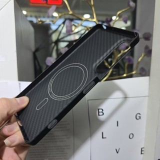 Ốp Điện Thoại Aramid Sợi Carbon Thật Từ Tính Cho Sony Xperia 1 VII 7th Matte Cứng Siêu Mỏng Chống Sốc Ốp Lưng Vỏ Ốp Lưng