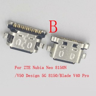 10-30 Cái Đầu Nối USB Cắm Cho ZTE Nubia Neo 8150N V50 Thiết Kế 5G Blade V40 Pro Axon 7 A2017 W2017 Z999 Sạc Z9 Max Lite 8150 Đế Sạc Loại C A2017G Jack Liên Hệ