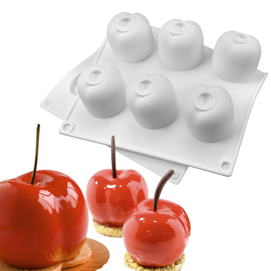 Khuôn Silicone 12 Ngăn Làm Bánh Hình Trái Cherry Xinh Xắn