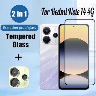 Kính cường lực bảo vệ màn hình 2 trong 1 Redmi Note 14 4G cho Xiaomi Redmi Note 14 13 Pro 4G 5G & Phim ống kính máy ảnh