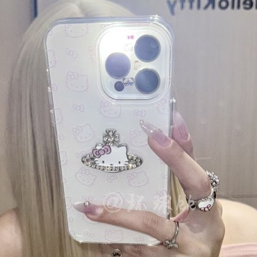 Ốp điện thoại di động dùng cho iPhone15promax 16 nữ 14Pro/13/12 [Không có mặt dây chuyền]