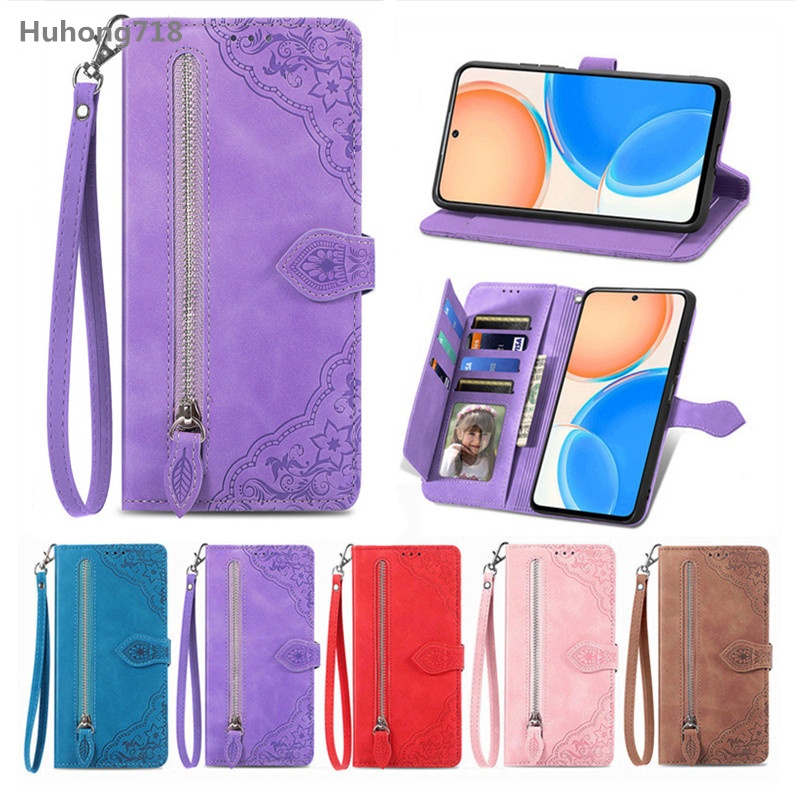 Dây Kéo Da PU Flip Cover Cho Infinix Hot 11 12 20 30 Play 50 Pro Plus 11S 20S 20i 30i 50i X6531 Smart 6 7 HD 8 9 4G Ốp Lưng Khe Cắm Thẻ Đứng Ví