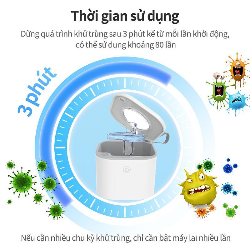 Hộp khử trùng cầm tay bằng tia cực tím Helalife Khử trùng tia cực tím toàn diện Thích hợp cho bé Đồ chơi silicon mềm khử trùng