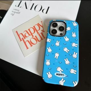 Ốp bảo vệ chân đế họa tiết thỏ trắng dễ thương cho iPhone 11 12Pro 13Promax 15pro 15promax 14 14promax 14pro 16 pro max 16 plus ốp lưng hai trong một