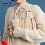 Vanwalk Túi xách Túi Dã Ngoại Giỏ Xách túi đeo chéo Chống nước Thiết kế sang trọng nữ túi đeo vai Du lịch công tác Đi làm Quà tặng miễn phí Giao hàng nhanh Dòng Nhà May Mắn V2725 — ảnh 6