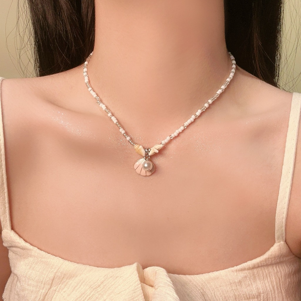 Vòng cổ ốc xà cừ hình sao biển mùa hè thời trang dành cho nữ