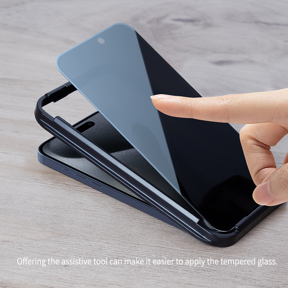Nillkin Cho Apple iPhone 15 14 13 12 Pro Max Plus Mini Guardian Chống Gián Điệp Nhìn Trộm Bảo Vệ Toàn Diện Riêng Tư Kính Cường Lực Bảo Vệ Màn Hình Phim