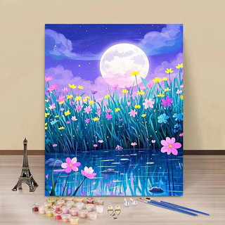 MOZI ✨40 * 50cm / 30 * 40cm tranh số hóa tranh tô màu theo số Phong Cảnh Kỹ Thuật Số tranh sơn dầu số hoá  Tranh Sơn Dầu Tự Làm Handmade Sáng Tạo Làm Đầy Tranh Sơn Màu Tranh Handmade Tranh Kỹ Thuật Số Tranh Acrylic Tranh Sơn Dầu Tranh Trang Trí