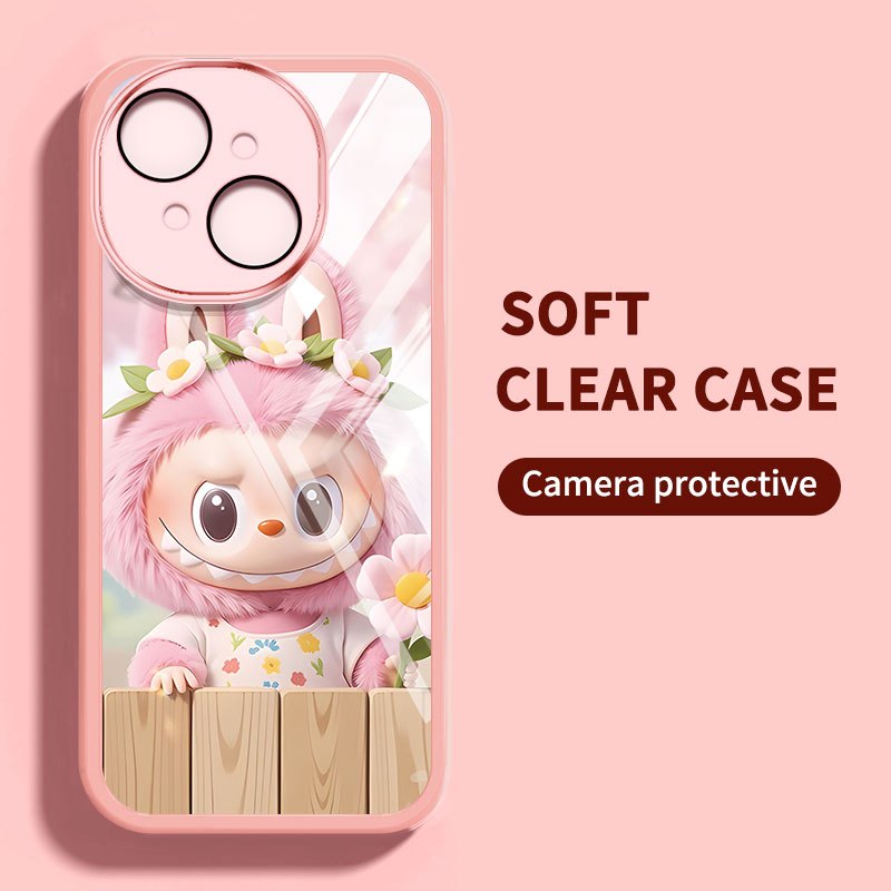 Ốp Lưng YBD Labububu Cho ITEL A50C A06 Tecno Spark Go 1S Spark Go 1 2024 Tecno POP 9 KL4h Spark Go 2025 Đầu Lớn Dễ Thương Labububuru Vỏ Màu Macaron Trong Suốt