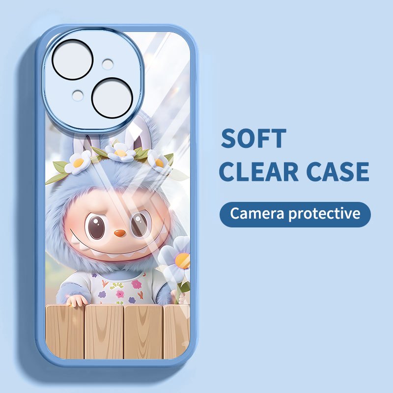 Ốp Lưng YBD Labububu Cho ITEL A50C A06 Tecno Spark Go 1S Spark Go 1 2024 Tecno POP 9 KL4h Spark Go 2025 Đầu Lớn Dễ Thương Labububuru Vỏ Màu Macaron Trong Suốt