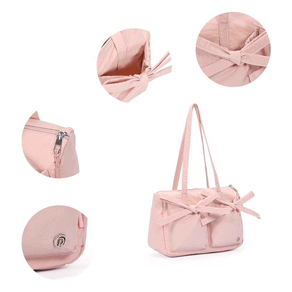 [Durlapue]Thiết kế chống thấm nước Sweet Bow Thiết kế nhiều túi Túi vải dung tích lớn