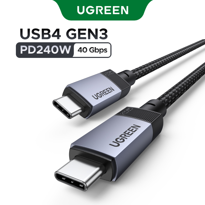 UGREEN Cáp dữ liệu sạc USB-C sang USB-C 240W USB-C 1M 10 / 40Gbps Truyền dữ liệu USB4 Gen3 USB3.1 Gen2 4K @ 30Hz 8K @ 60Hz cho iPhone 18 Pro Max