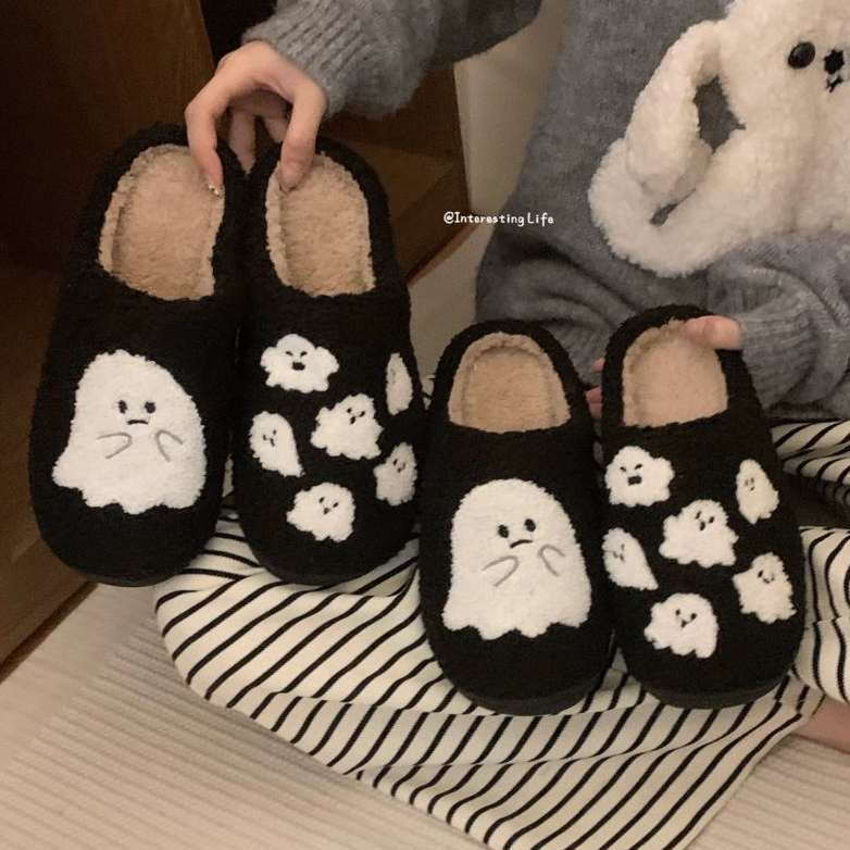Dép Cotton Xixitiao Nữ Thu Đông Dễ Thương Trong Nhà Thường Ngày Ấm Áp