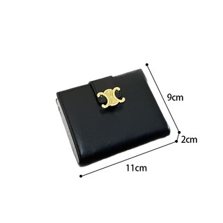 Thời Trang Mới Chính Hãng Ví Da Nữ Gấp Thẻ Lớp Đầu Tiên Da Bò