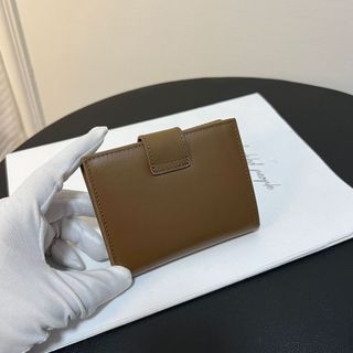 Thời Trang Mới Chính Hãng Ví Da Nữ Gấp Thẻ Lớp Đầu Tiên Da Bò