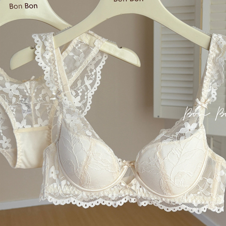 YIBEIKA Quần Lót Pháp Nữ Phong Cách Mỏng Push-up Bộ Áo Ngực Gợi Cảm Nhẫn Thép Mềm