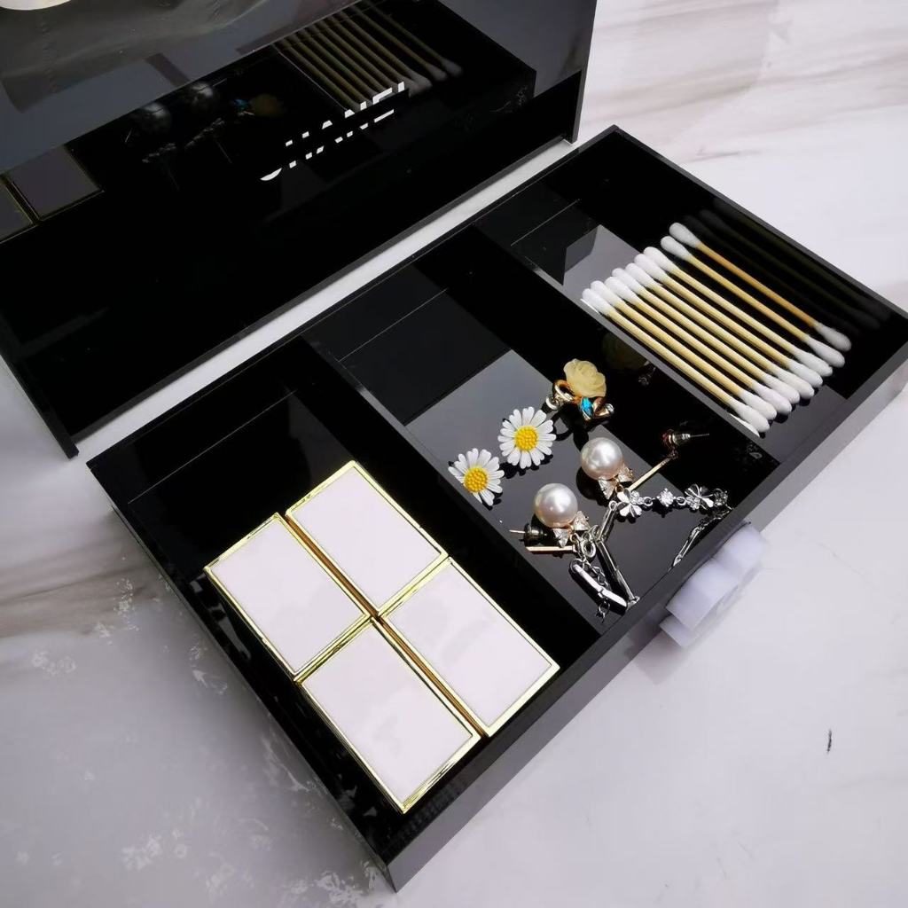 Hộp đựng khăn giấy Acrylic đa chức năng có ngăn kéo Hộp đựng khăn giấy Hộp đựng khăn giấy để bàn đơn giản Hộp đựng khăn giấy Hộp đựng găng tay Hộp đựng vải mặt Hộp đựng đồ trang sức Hộp đựng mỹ phẩm