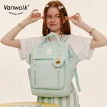 Túi đi học Vanwalk Ba lô ốp lưng thoáng khí chống nước dành cho nữ Túi du lịch dành cho sinh viên đại học Thời trang Dạo phố Quà tặng miễn phí Giao hàng nhanh Dòng V2810 — ảnh 6
