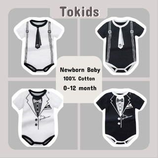 Bộ áo liền quần mùa hè mềm mại và thoải mái 100% Cotton hoạt hình dễ thương cho bé trai (0-24 tháng