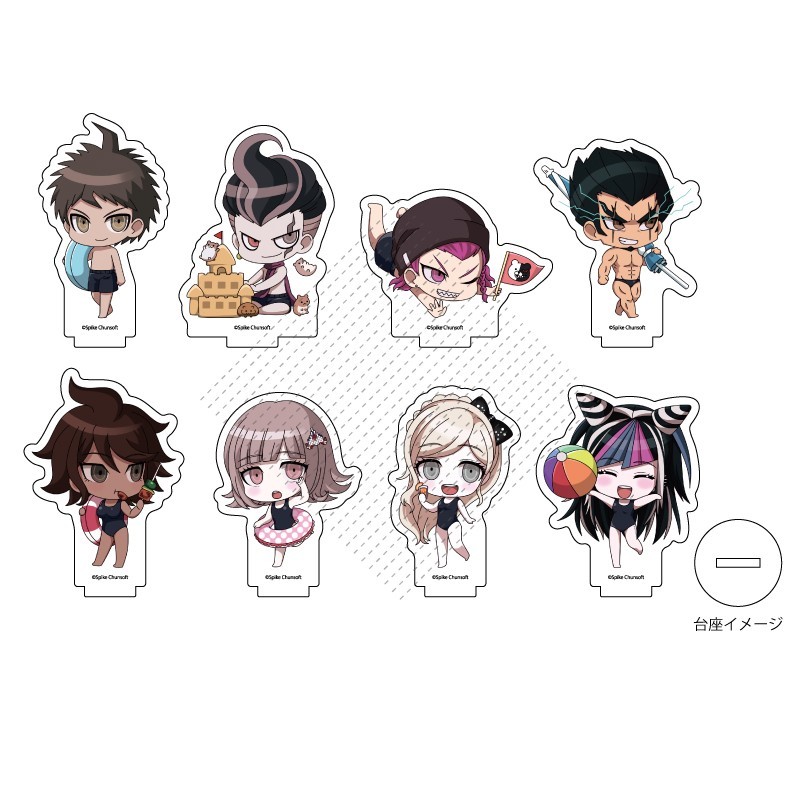 Danganronpa Chibi Acrylic Đứng Mioda Ibuki Hinata Hajime Fan-made Anime Hình Bộ Sưu Tập