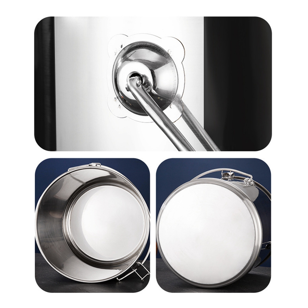 Xô dầu inox 201, nồi nấu cao cho hộ gia đình, khách sạn
