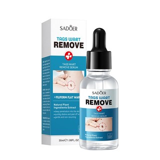 SADOER Mụn cóc Loại bỏ Serum 30ml Skin Tag Remover Warts Dung dịch kháng khuẩn Da mịn Mặt cơ thể Mục đích chung