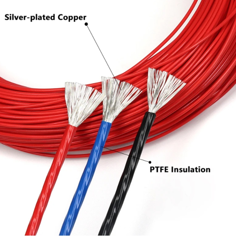 Dây PTFE mạ bạc FEP Cách nhiệt DIY Độ tinh khiết cao Cáp đồng OFC 13 / 14 / 15 / 18 / 20 / 22 / 24 / 26 / 28 / 30 AWG