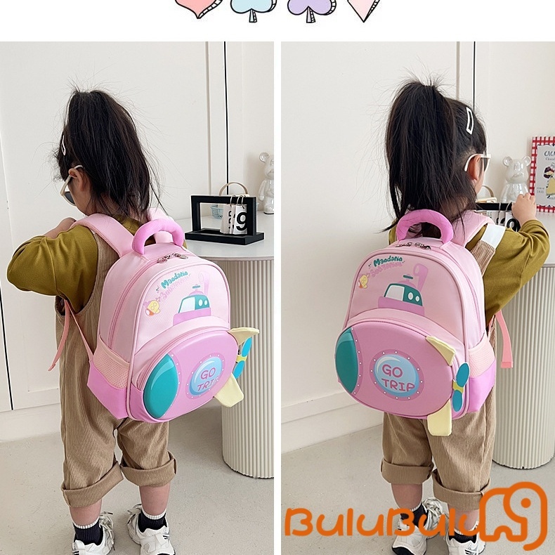 balo cho bé mầm non (3-6 tuổi) - In hình hoạt hình 3D dễ thương, vỏ cứng siêu nhẹ, chống gù lưng, nhiều màu sắc