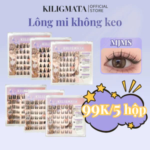 Bộ mở rộng mi không keo KILIGMATA kèm nhíp 6 hàng mi giả tự dính dày tự nhiên, mềm mại, DIY không cần keo