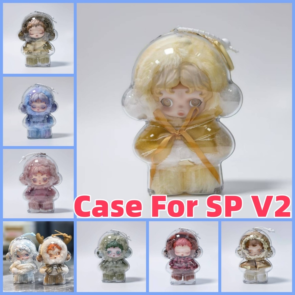 2 Chiếc SP V2 Bảo Vệ Búp Bê Trong Suốt Chống Thấm Nước Chống Bụi HD Trong Suốt Hộp Bảo Quản Vinyl Hình Mặt Dây Chuyền Túi Búp Bê Phụ Kiện