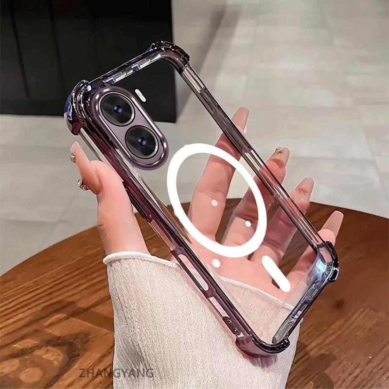 Ốp Lưng Cho OPPO RENO 11 5G RENO 11 Pro 5G Mạ Điện Bốn Góc Vỏ Điện Thoại Chống Sốc Silicon Thẩm Mỹ TPU Vòng Từ Điện Thoại Vỏ Mềm Cho Bé Gái