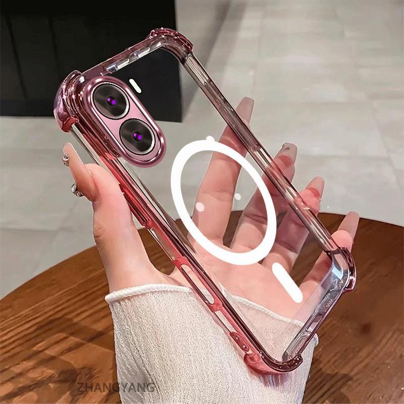 Ốp Lưng Cho OPPO RENO 11 5G RENO 11 Pro 5G Mạ Điện Bốn Góc Vỏ Điện Thoại Chống Sốc Silicon Thẩm Mỹ TPU Vòng Từ Điện Thoại Vỏ Mềm Cho Bé Gái