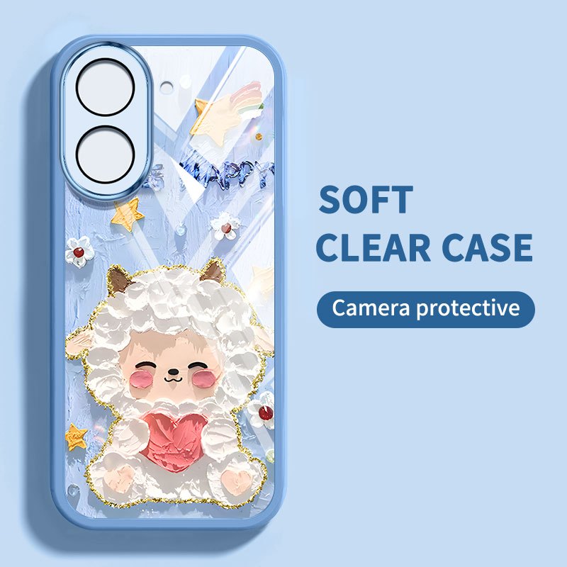 Vỏ YBD Cho Redmi A5 Turbo 4 Pro Xiaomi POCO F7 5G POCO C71 Tranh Sơn Dầu Động Vật Và Ngọc Trai Bướm Vỏ Điện Thoại
