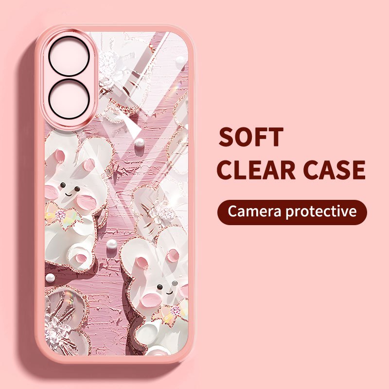 Vỏ YBD Cho OPPO A78 4G 5G A79 A38 A18 A58 A60 A1X A2X A2 5G Tranh Sơn Dầu Động Vật Và Ngọc Trai Bướm Vỏ Điện Thoại