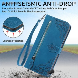 Dây Kéo Da PU Lật Bao Da Cho Asus Zenfone 9 10 Rog Điện Thoại 6 8 Flip ZS590KS ZS6772KS Ốp Lưng Khe Cắm Thẻ Đứng Ví