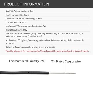 Dây đồng lõi đơn PVC Cách nhiệt rắn Mạ dây LED Thiết bị DIY Cáp điện 26 24 22 20 18 16 14 AWG