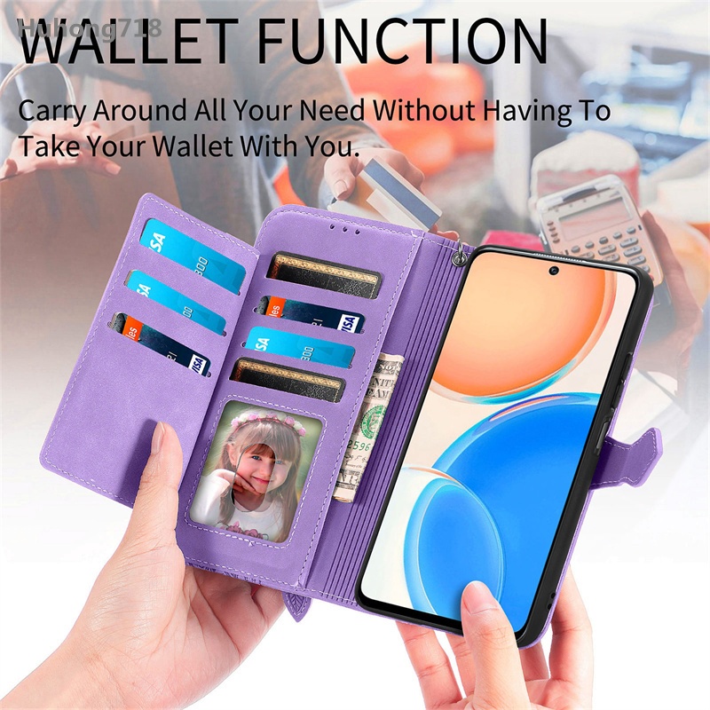 Dây Kéo Da PU Flip Cover Cho Infinix Hot 11 12 20 30 Play 50 Pro Plus 11S 20S 20i 30i 50i X6531 Smart 6 7 HD 8 9 4G Ốp Lưng Khe Cắm Thẻ Đứng Ví