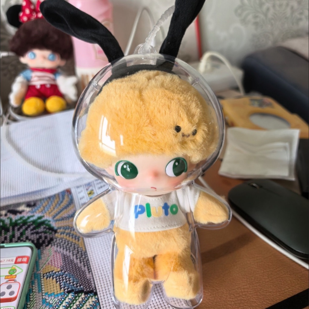 DIMOO Hộp Bảo Vệ Búp Bê Trong Suốt Chống Thấm Nước Chống Túi Bụi HD Trong Suốt Hộp Bảo Quản Vinyl Hình Mặt Dây Chuyền