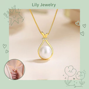 Vòng Cổ Túi May Mắn Mạ Vàng 18K Thời Trang Phù Hợp Với Tối Giản Nữ Giả Ngọc Trai Mặt Dây Chuyền Xương Đòn Dây Chuyền