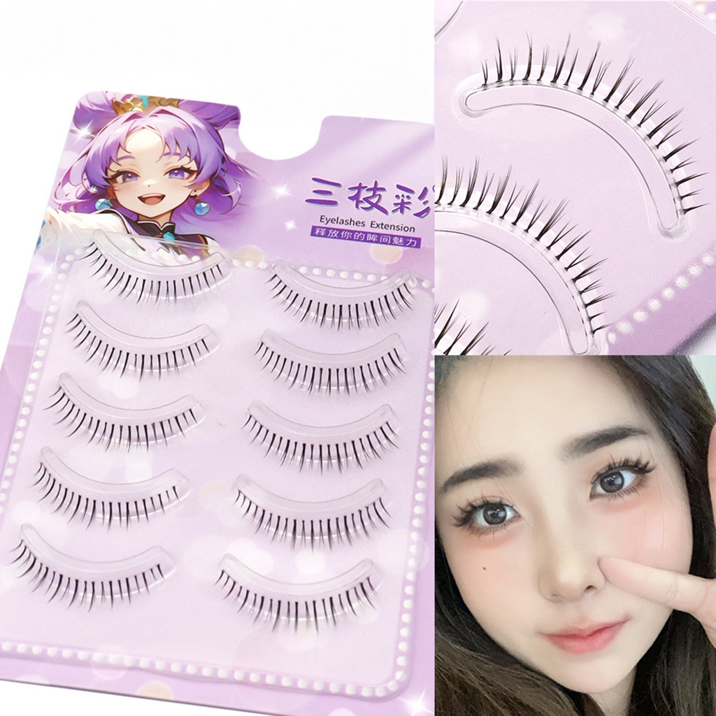 【free glue】Cosplay Manga Đáy Lông Mi Dense Nhìn Lông Mi Giả Lông Mi Cho Thời Trang Chương Trình Khiêu Vũ Đám Cưới