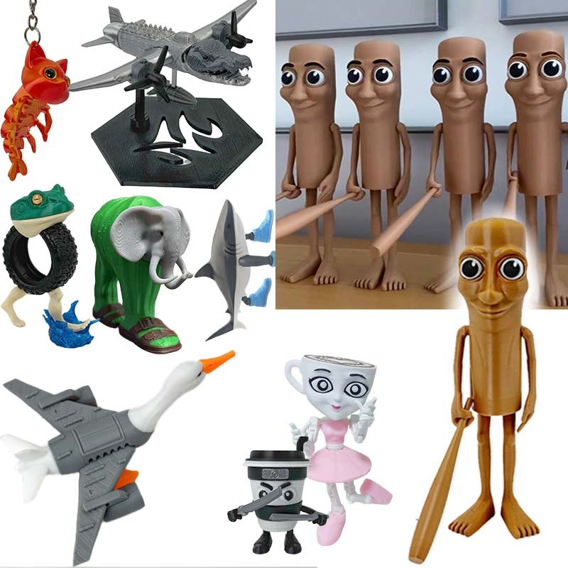 🧸 Atuoxing 8 Figuras Italian Brainrot – Set 3D Tung Tung Tung Saur | Tralalero Tralala Y Siete Personajes Más Para Fans