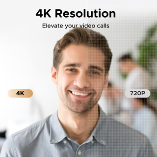 Webcam Ugreen 4K/2K/1080P cho PC Ultra HD 1080P 60FPS, có micrô, Vỏ bảo mật, 70° Fov, PDAF Tự động lấy nét cho hội nghị