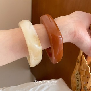 DREZEW Vòng tay nhựa không đều, vòng tay đa năng đơn giản và thời trang Châu Âu và Mỹ, chạm vào cao cấp thích hợp