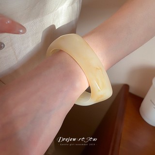 DREZEW Vòng tay nhựa không đều, vòng tay đa năng đơn giản và thời trang Châu Âu và Mỹ, chạm vào cao cấp thích hợp