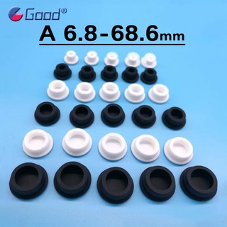 Đen Trắng Cao Su Silicon Rỗng Chặn Cắm Niêm Phong Lỗ Mũ Bụi Cắm Ống Ống Chèn Bungs Trống Nắp Cuối