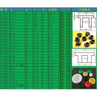 Đen Trắng Cao Su Silicon Rỗng Chặn Cắm Niêm Phong Lỗ Mũ Bụi Cắm Ống Ống Chèn Bungs Trống Nắp Cuối
