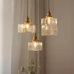 Đèn Chùm Trần Nhà Bếp Phong Cách Cổ Điển, Đèn Thả Trần Bằng Thủy Tinh Nhật Bản, Hoàn Thiện Bằng Đồng Thau, Dùng Cho Phòng Ăn, Quầy Bar, Quán Cà Phê, Trang Trí Nội Thất — ảnh 3