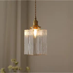 Đèn Chùm Trần Nhà Bếp Phong Cách Cổ Điển, Đèn Thả Trần Bằng Thủy Tinh Nhật Bản, Hoàn Thiện Bằng Đồng Thau, Dùng Cho Phòng Ăn, Quầy Bar, Quán Cà Phê, Trang Trí Nội Thất — ảnh 6