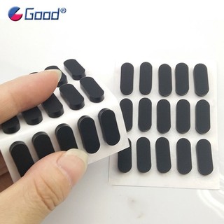 Độ dày 1,5 / 2mm Hình Bầu Dục Cao Su Chân Miếng Lót Chống Trơn Trượt Tự Dính Đen Thảm Silicon Nội Thất Thiết Bị Laptop Miếng Lót Chân